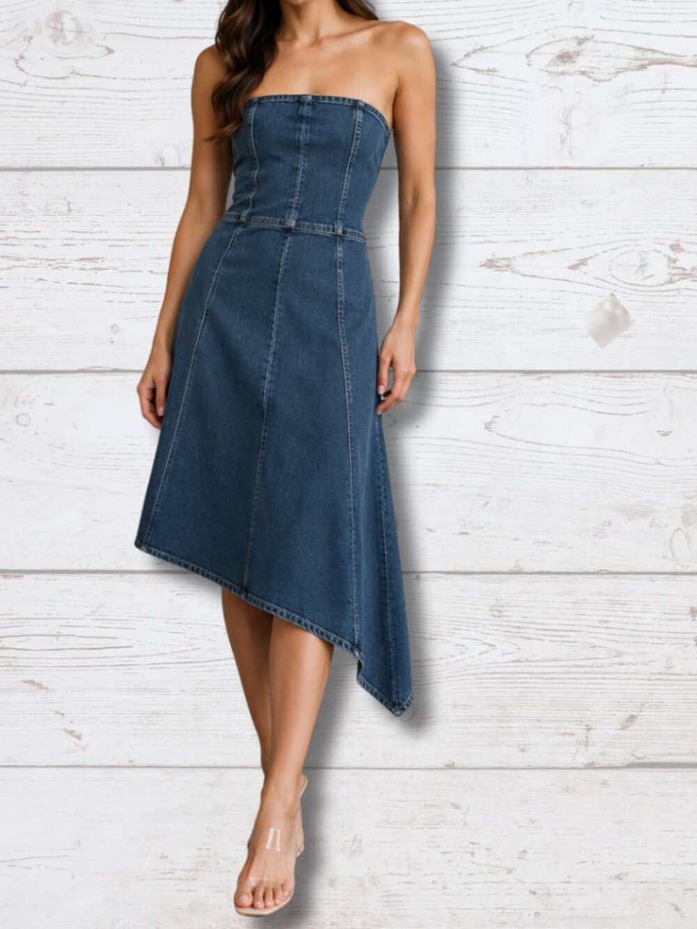 Dynamite Denim Strapless Dress – Women’s XXS – NWT ($79.95) - Picture 1 of 4